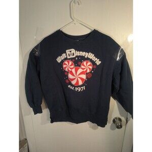 Disney Parks Walt Disney World Mickey Peppermint Swirl Christmas Sweatshirt...